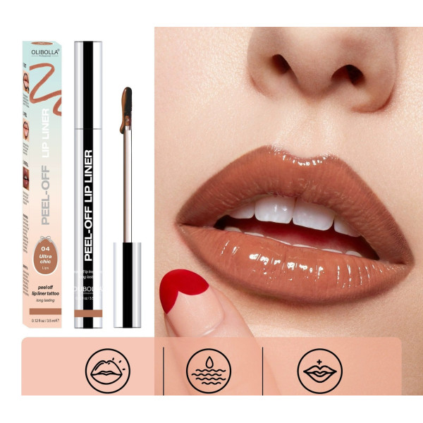 Матовая подводка для губ Peel-Off Lip Liner красно-коричневого оттенка