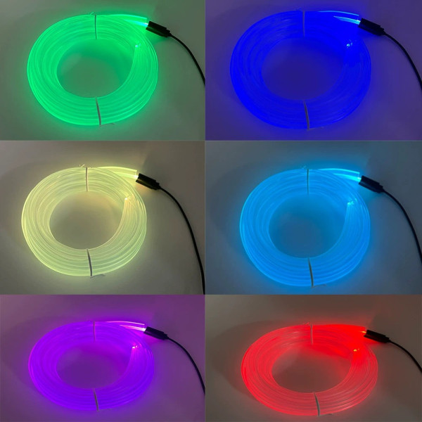 RGB подсветка салона авто 5 метров гибкий неоновый неон с 7 цветами USB