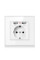 Розетка с заземлением SIXWGH белая с двумя USB портами WH034W
