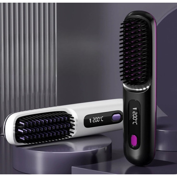 Щетка-выпрямитель для волос Glamora S7 аккумуляторная с LED дисплеем