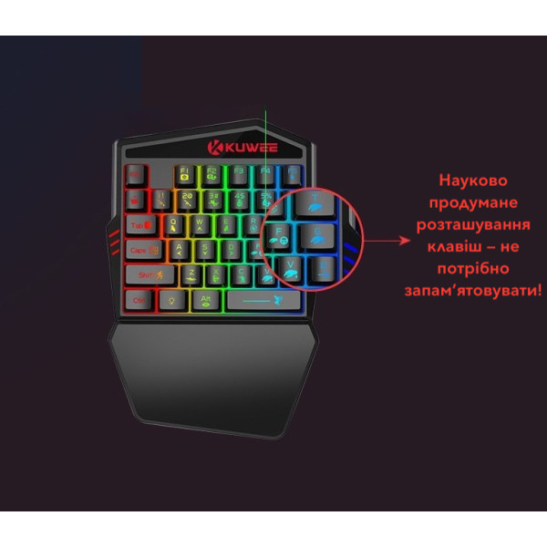 Bluetooth игровой комплект для ПК и смартфонов X1 M1 клавиатура и мышь черная