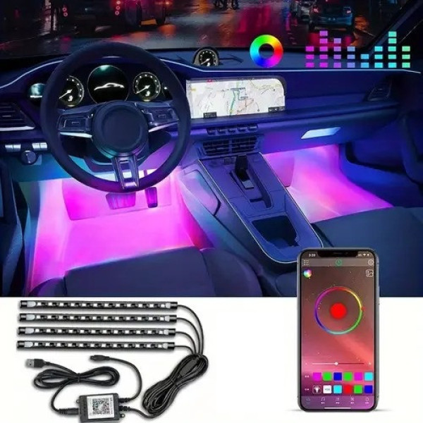 Салонные RGB светодиодные ленты с 16 млн цветов и управлением через приложение APP