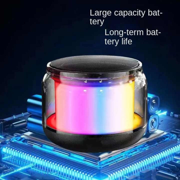 Портативная мини Bluetooth колонка S300 с TWS, звуком 360° и RGB подсветкой