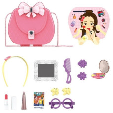 Детский косметический набор Kids Pretend Toy Bag с зеркалом и сумочкой розовый