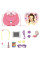 Детский косметический набор Kids Pretend Toy Bag с зеркалом и сумочкой розовый