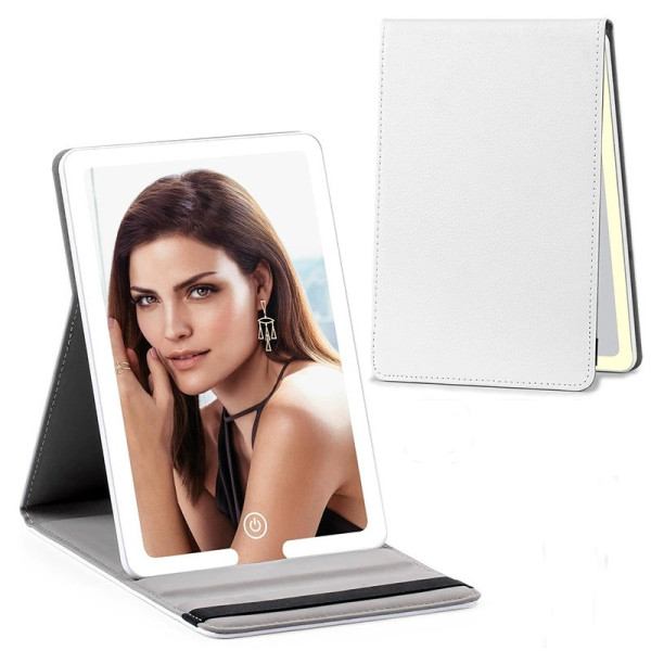 LED зеркало с Аккумулятором для макияжа настольное Makeup Mirror Stand