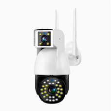 Уличная IP камера с двойным объективом Dual Camera P12 WI-FI V380PRO датчик движения
