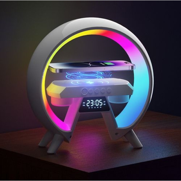 Аккумуляторный ночник Light Sound Machine XM-X63 с RGB подсветкой и беспроводной зарядкой