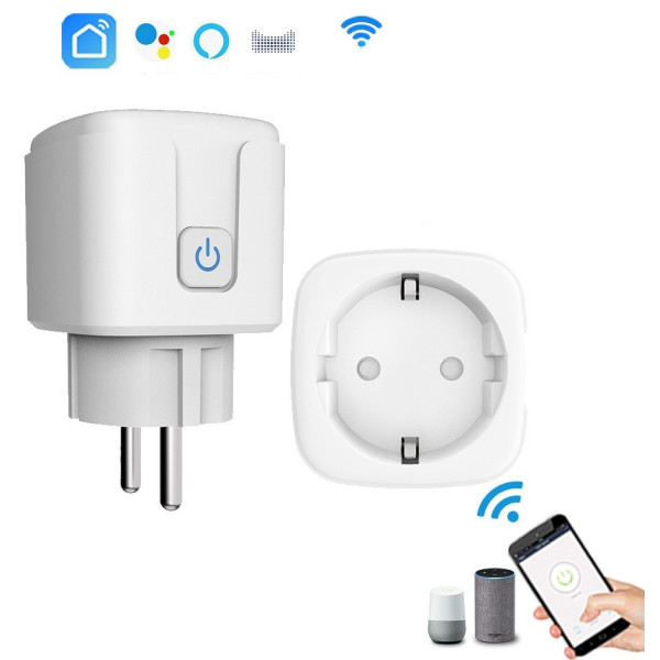 Смарт розетка Tuya 20А Wi-Fi с таймером и счетчиком электроэнергии