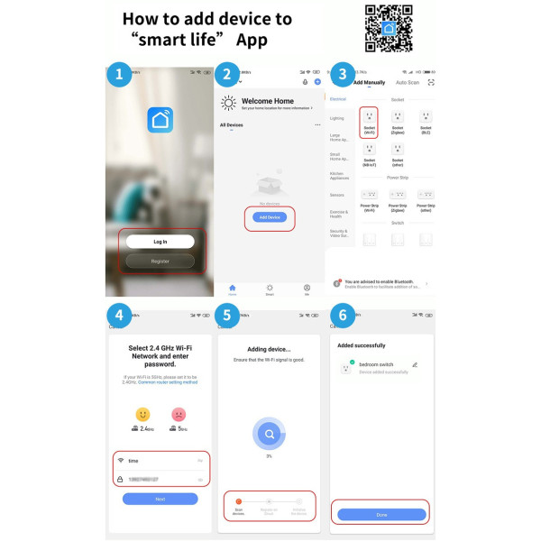 Смарт розетка Tuya 20А Wi-Fi с таймером и счетчиком электроэнергии