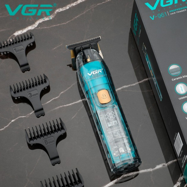 Аккумуляторный триммер VGR V-961 Professional с комплектом насадок