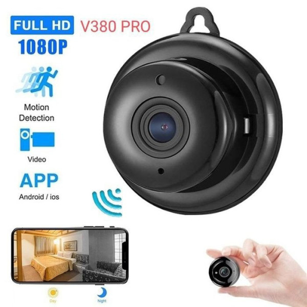 Мини камера V380 WiFi P2P IP 1080p Радио няня с удаленным просмотром