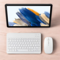 Комплект клавиатура мышь Bluetooth AND 5370 беспроводной набор для ПК ноутбука планшета белый