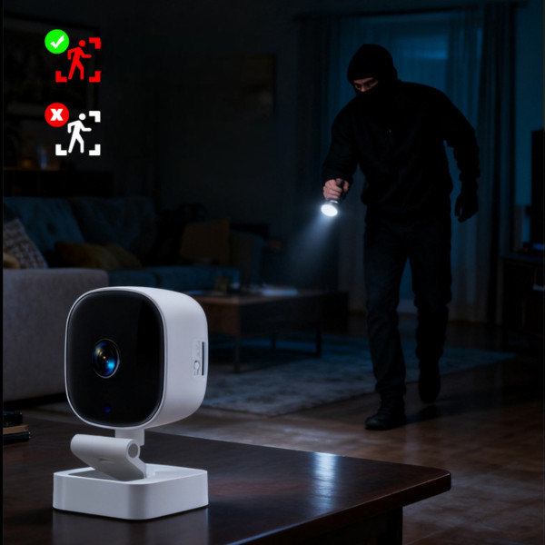 Беспроводная мини камера K7 с Wi-Fi, видеонаблюдение, видеоняня, родительский контроль 1080P Миникамера видеонаблюдения Белая