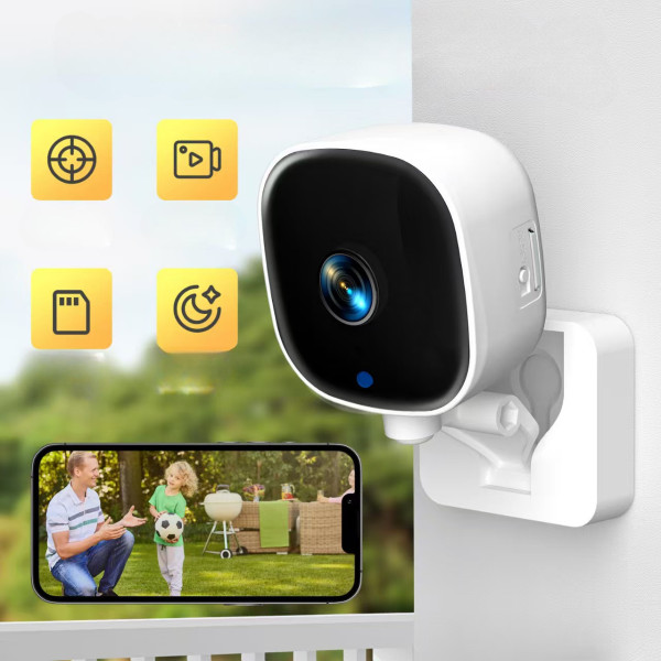 Беспроводная мини камера K7 с Wi-Fi, видеонаблюдение, видеоняня, родительский контроль 1080P Миникамера видеонаблюдения Белая