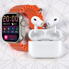 Набор 3в1 Watch RM22 смарт часы беспроводные наушники Air Pro и Power Bank с беспроводной зарядкой белый