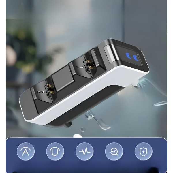 Зарядная станция для PS5 DualSense Aolion док станция для двух геймпадов быстрая зарядка подставка белый