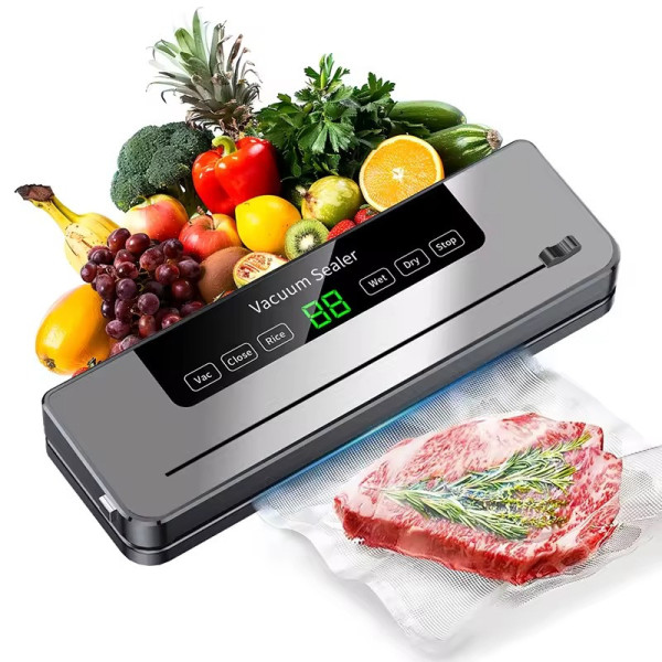 Вакуумный упаковщик 002 для продуктов вакууматор / кухонный аппарат для вакуумирования продуктов / машина для запайки 5 режимов