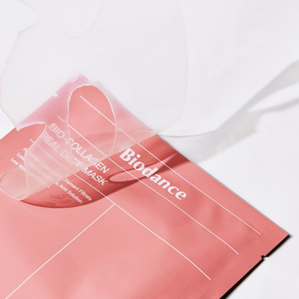 Гидрогелевая маска для лица с коллагеном Biodance Bio-Collagen Real Deep Mask 4 шт увлажняющая восстанавливающая стеклянная кожа