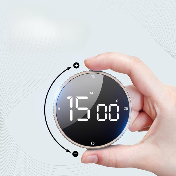 Цифровой таймер с LED дисплеем магнитный с обратным отсчетом и секундомером для кухни, спорта, учебы и работы