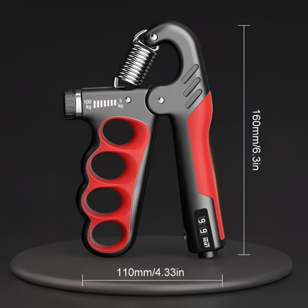 Тренажёр для рук с регулировкой нагрузки и счётчиком повторений Grip Strengthener