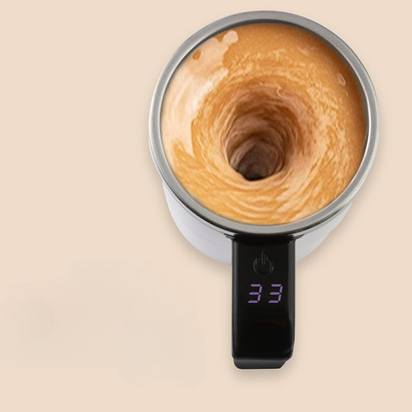 Кружка самопомешивающаяся JB-01 с LCD термометром и зарядкой Self Stirring Mug 380 мл чашка мешалка