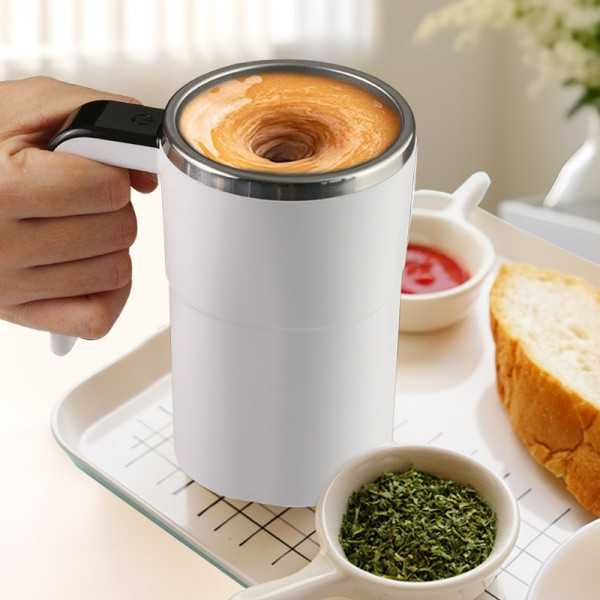 Кружка самопомешивающаяся JB-01 с LCD термометром и зарядкой Self Stirring Mug 380 мл чашка мешалка
