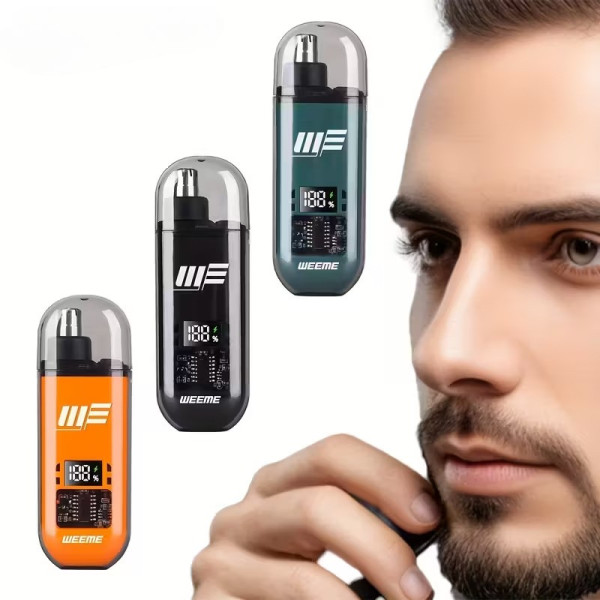 Прозрачный триммер для носа TX05 USB аккумуляторный триммер для удаления волос в носу и ушах, портативный мужской груминг-триммер