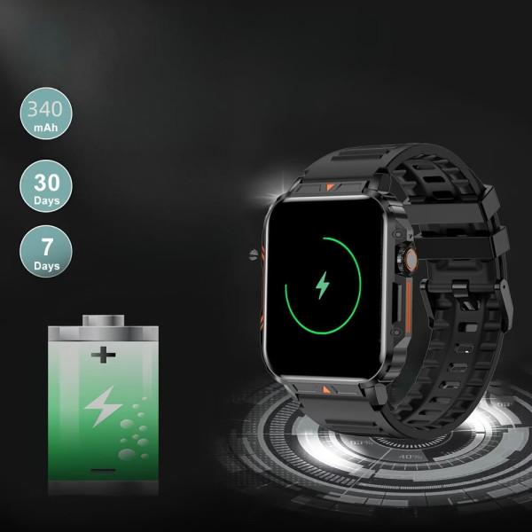 Смарт-часы L81 LIGE с сенсорным экраном и Bluetooth 5.2 Watch для спорта и ежедневного использования черный