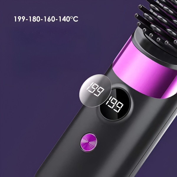 Выравниватель для волос S9 USB, беспроводной утюжок расческа, аккумуляторный стайлер для волос, щетка выпрямитель с LED дисплеем