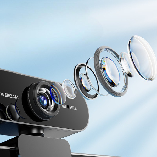 Веб-камера Full HD Q8, веб- камера с микрофоном, камера для компьютера USB, webcam для стрима и онлайн занятий, камера для ПК1080p