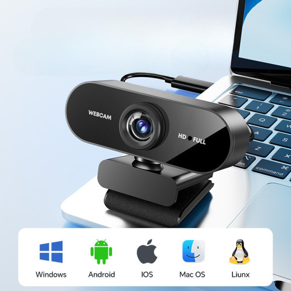 Веб-камера Full HD Q8, веб- камера с микрофоном, камера для компьютера USB, webcam для стрима и онлайн занятий, камера для ПК1080p