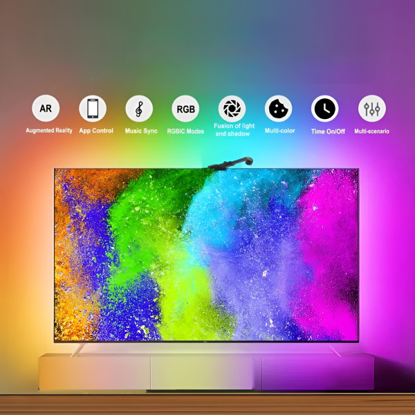 Умная LED подсветка для телевизора RGBIC 4.2 м, смарт подсветка TV, светодиодная лента для ТВ с синхронизацией экрана