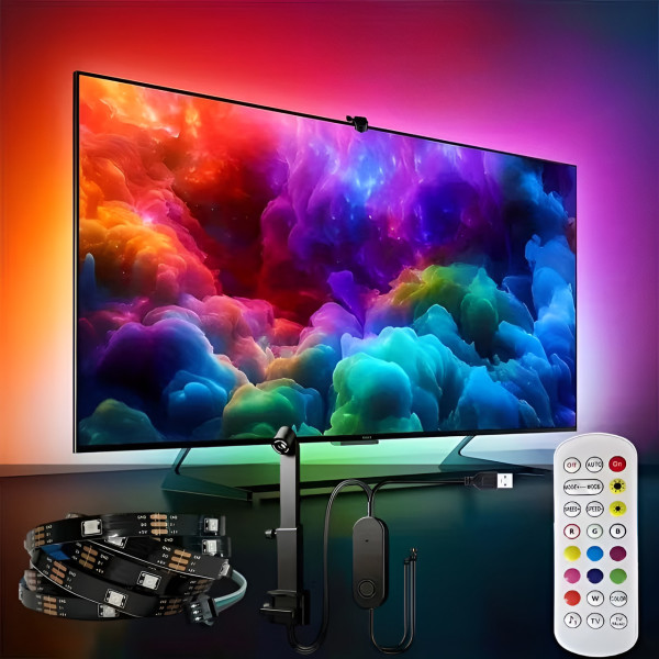 Умная LED подсветка для телевизора RGBIC 4.2 м, смарт подсветка TV, светодиодная лента для ТВ с синхронизацией экрана