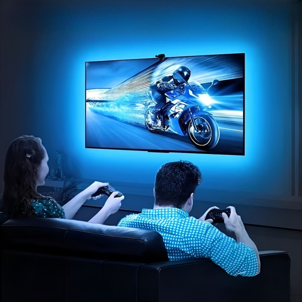 Умная LED подсветка для телевизора RGBIC 4.2 м, смарт подсветка TV, светодиодная лента для ТВ с синхронизацией экрана