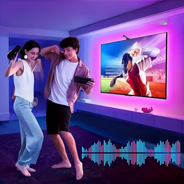 Умная LED подсветка для телевизора RGBIC 4.2 м, смарт подсветка TV, светодиодная лента для ТВ с синхронизацией экрана