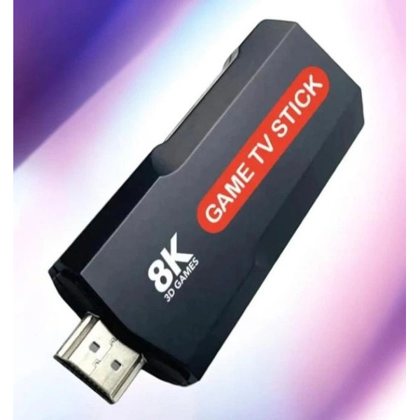 Игровая приставка X9 8K 64GB 30000 игр Android TV Game Stick, ретро консоль HDMI с 2 беспроводными джойстиками