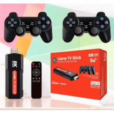 Игровая приставка X9 8K 64GB 30000 игр Android TV Game Stick, ретро консоль HDMI с 2 беспроводными джойстиками