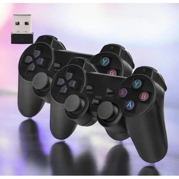 Игровая приставка X9 8K 64GB 30000 игр Android TV Game Stick, ретро консоль HDMI с 2 беспроводными джойстиками