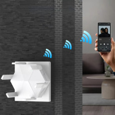 Wi-Fi усилитель сигнала WR56T, репитер с 6 антеннами, до 300 Мбит/сек, LAN порт белый
