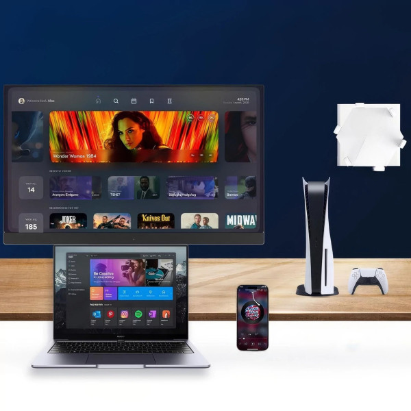Wi-Fi усилитель сигнала WR56T, репитер с 6 антеннами, до 300 Мбит/сек, LAN порт белый