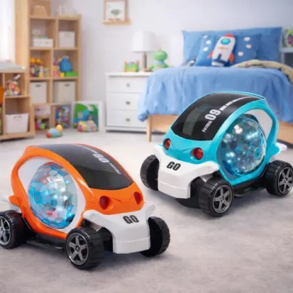 Детская машинка Toy AND CX-865 с LED подсветкой и вращением прозрачный корпус интерактивная