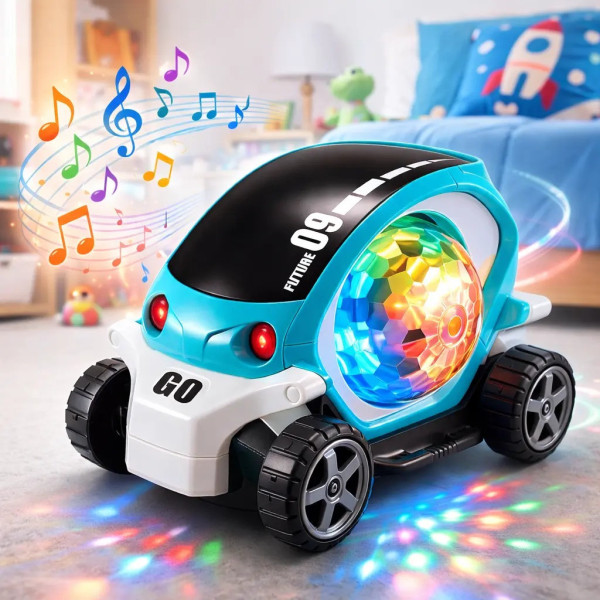 Детская машинка Toy AND CX-865 с LED подсветкой и вращением прозрачный корпус интерактивная