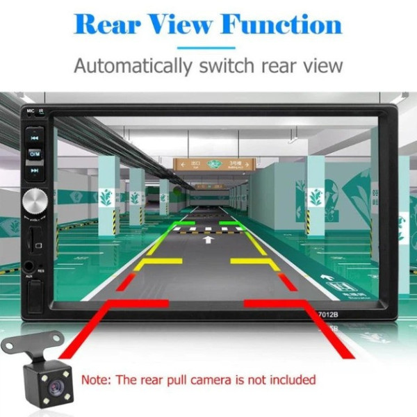 Автомагнитола 2DIN 7" CAR MP5 PLAYER 7012B, мультимедийная магнитола с сенсорным экраном, Bluetooth, USB, AUX, FM, видеоплеер