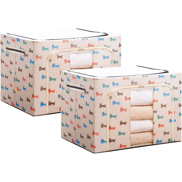Чехол для вещей Storage box AND XL-1592, органайзер для постельного белья 66 л, контейнер для одежды, короб для хранения вещей