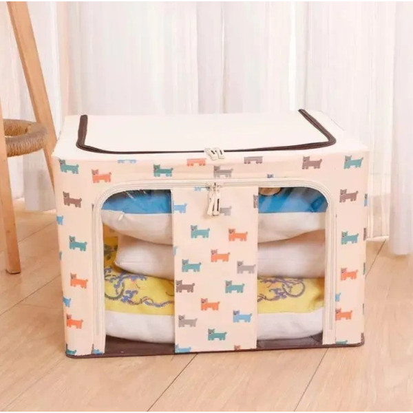 Чехол для вещей Storage box AND XL-1592, органайзер для постельного белья 66 л, контейнер для одежды, короб для хранения вещей