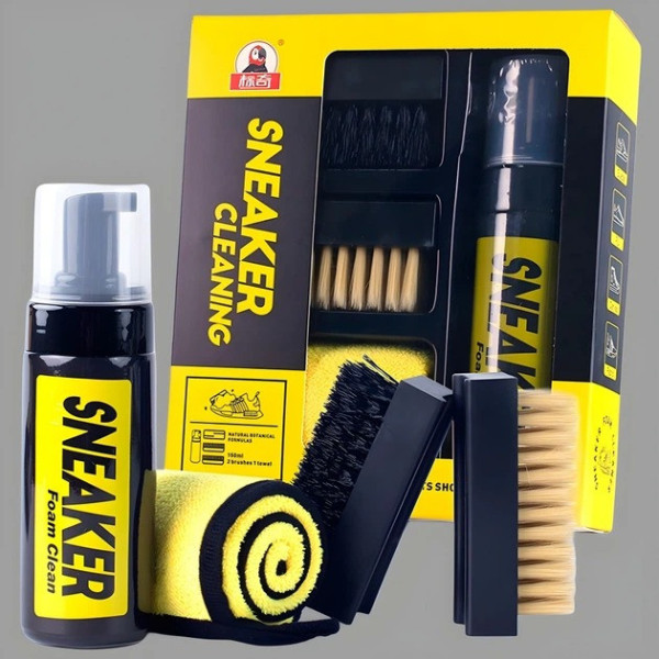 Набор по уходу за обувью cleaning kit AND 279, комплект для чистки кроссовок Sneaker Foam 4 в 1, средство для очистки кед