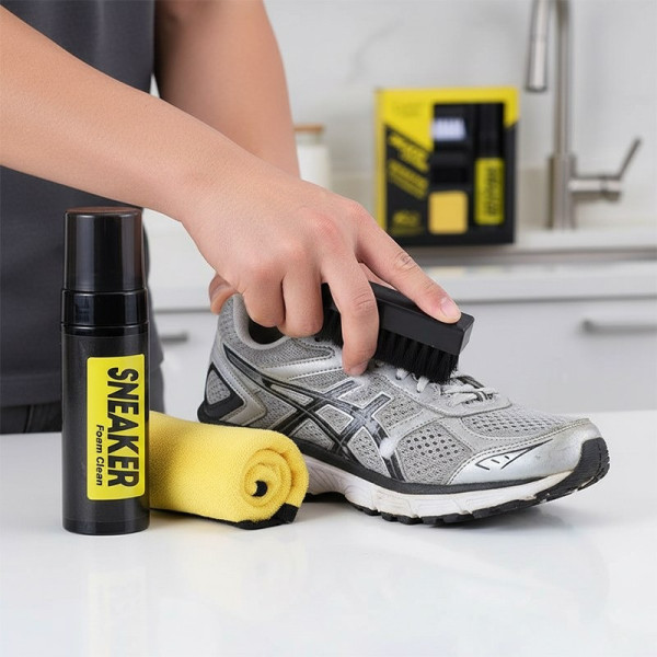 Набор по уходу за обувью cleaning kit AND 279, комплект для чистки кроссовок Sneaker Foam 4 в 1, средство для очистки кед