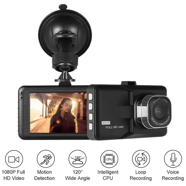 Автомобильный видеорегистратор DVR Q06 T626-2 Car camera AND 5557, регистратор в машину Full HD, автомобильная камера на лобовое с