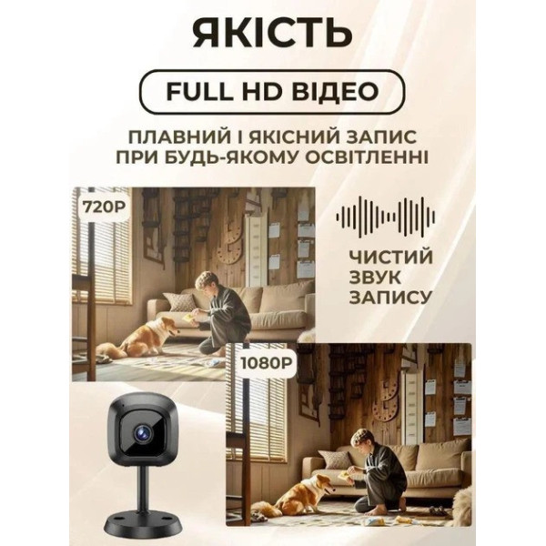 Мини камера Wi-Fi AM100 AND 672, 5 Мп беспроводная камера видеонаблюдения, аккумуляторная мини IP камера, компактная камера